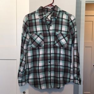Rip Curl Teal and Grey Flannel